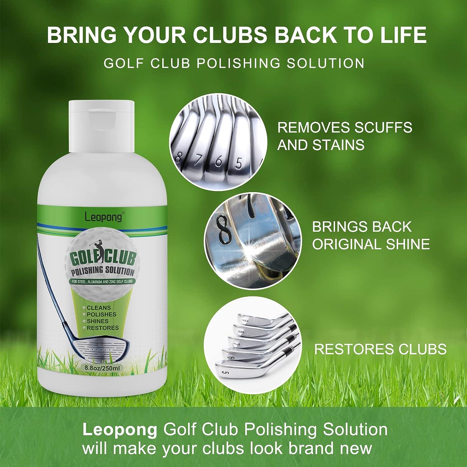 Golf Club Polish 10.6 oz, Iron Polishing Solution for Golf Club Cleane  Buff