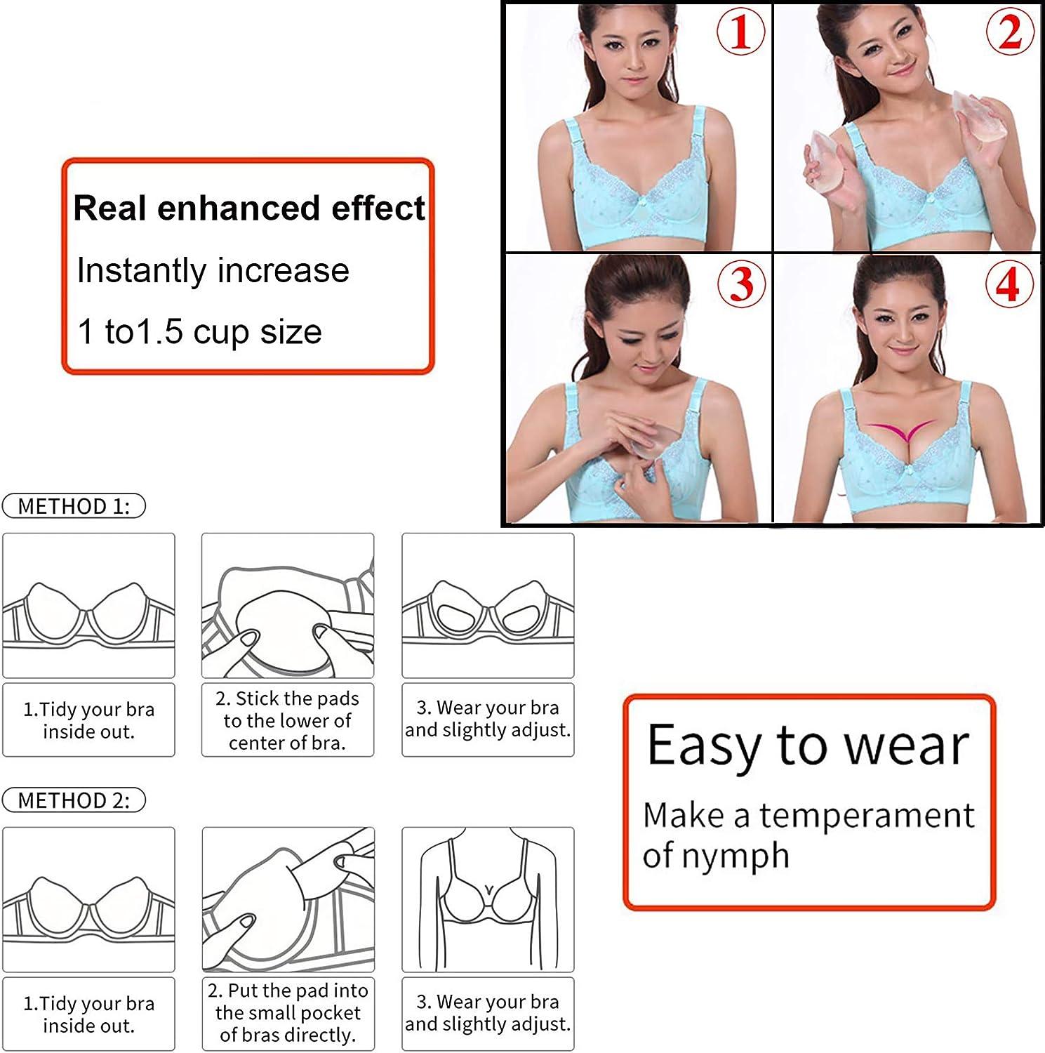 Silicone Chicken Cutlets Bra Inserts - Clear Breast Pads Chest Push Up &  Firming Bust Enhancers Padding for Summer Bikini 