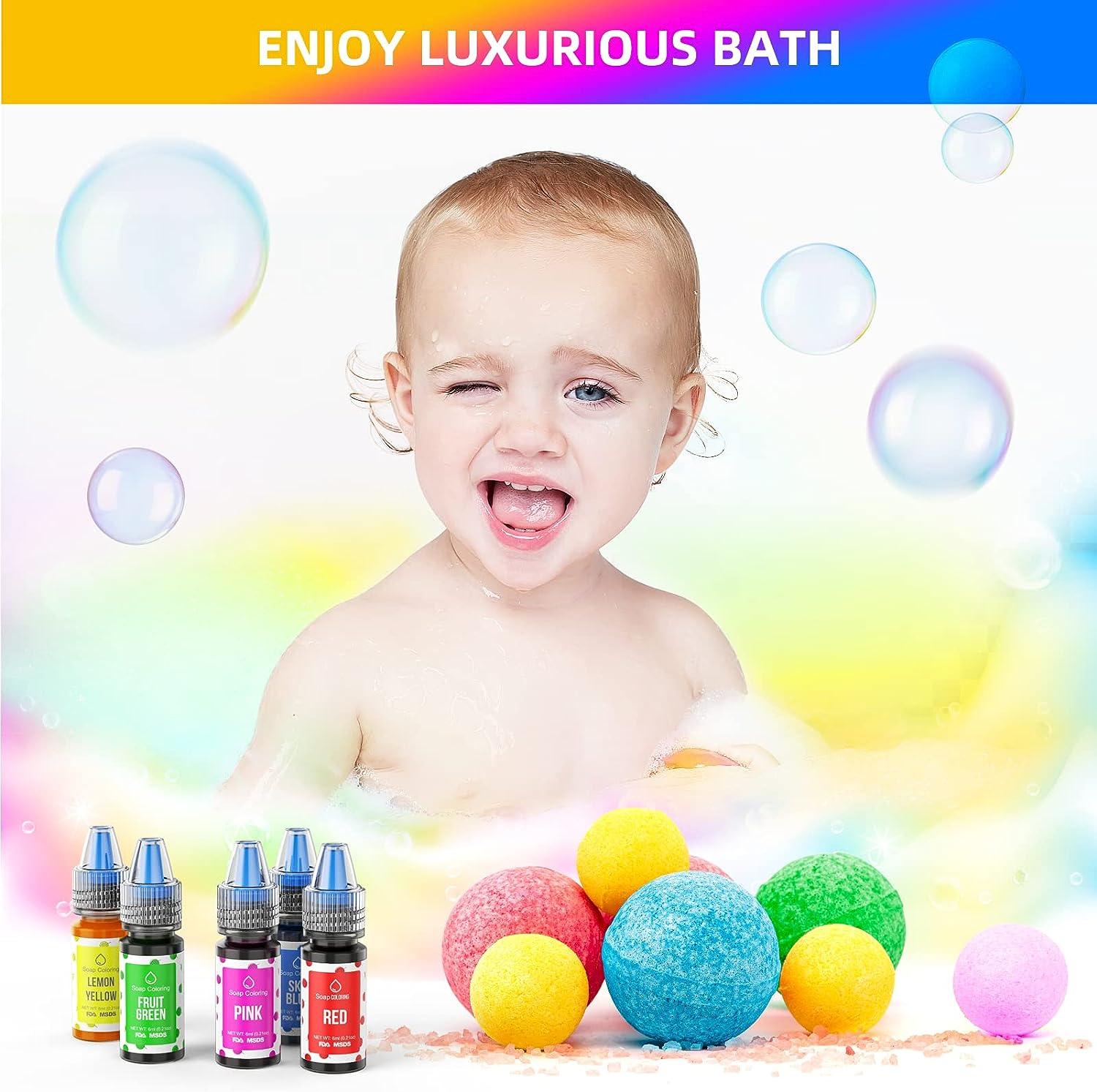 Bath Bomb Soap Dye, 36 Food Grade Concentrated Colors, Skin Safe