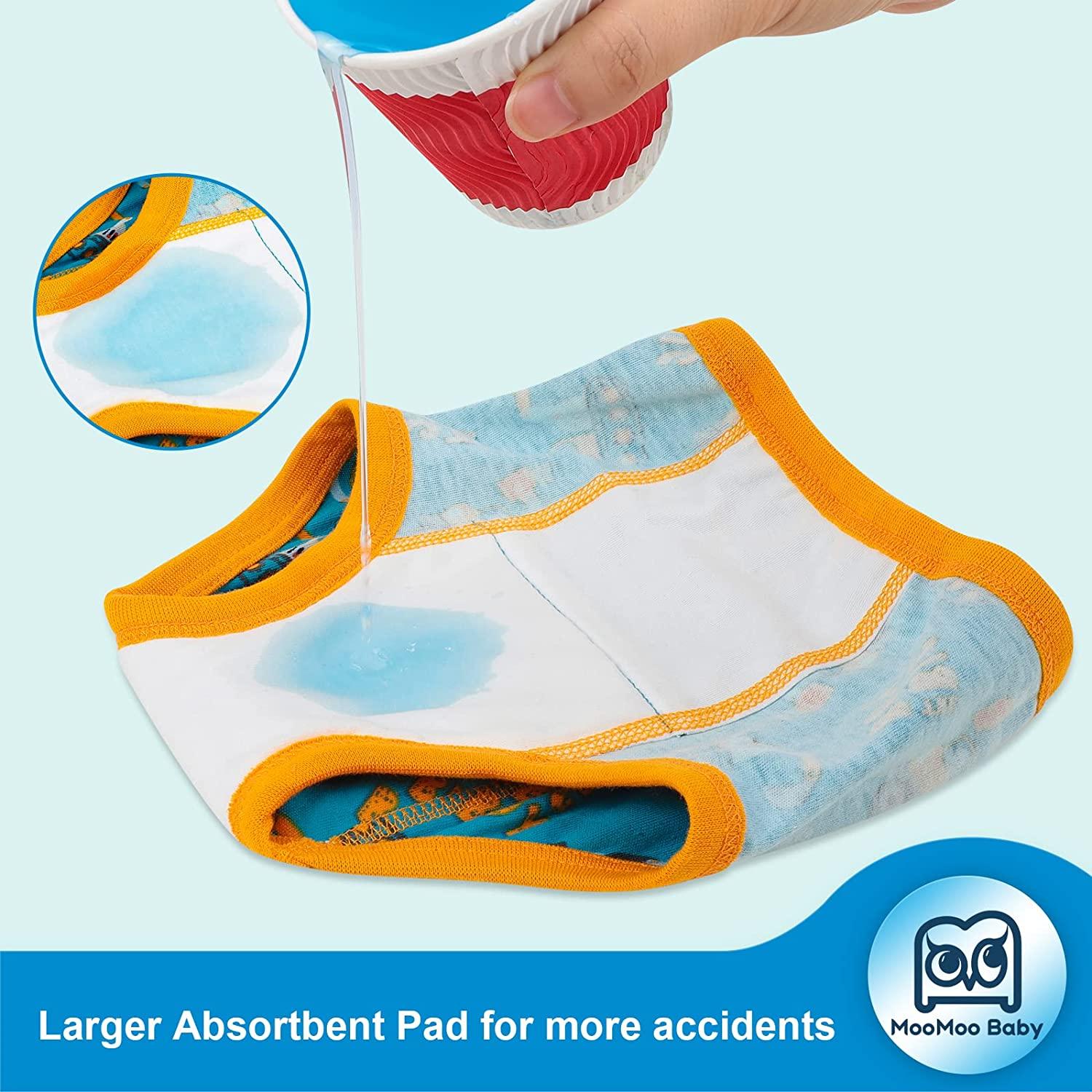 MooMoo Baby Potty Training Pants Absorbent Vehicle Training Underwear for  Toddler Boys 6 Packs 4T : : Baby