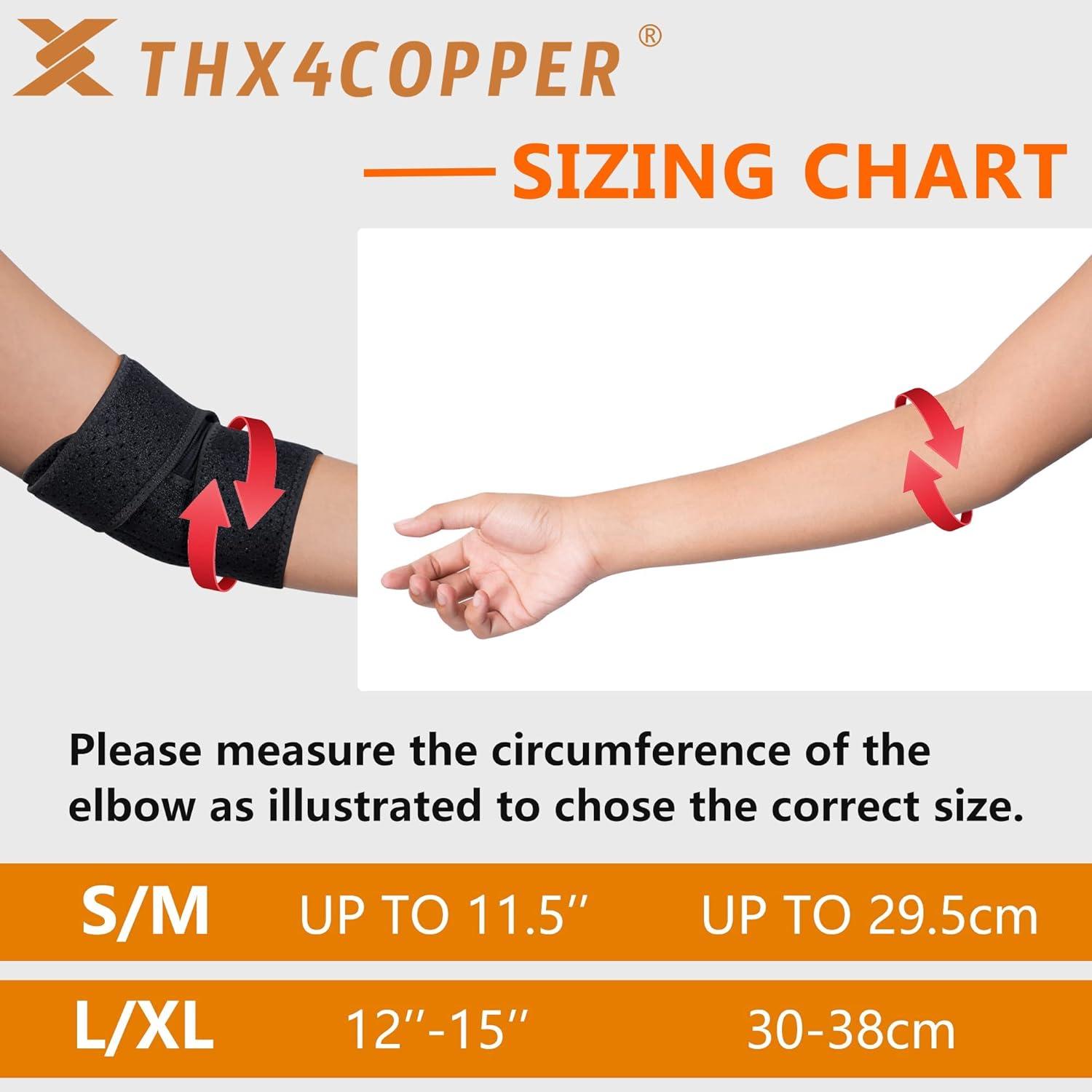 Thx4COPPER Recovery Copper Infused Elbow Compression Sleeve