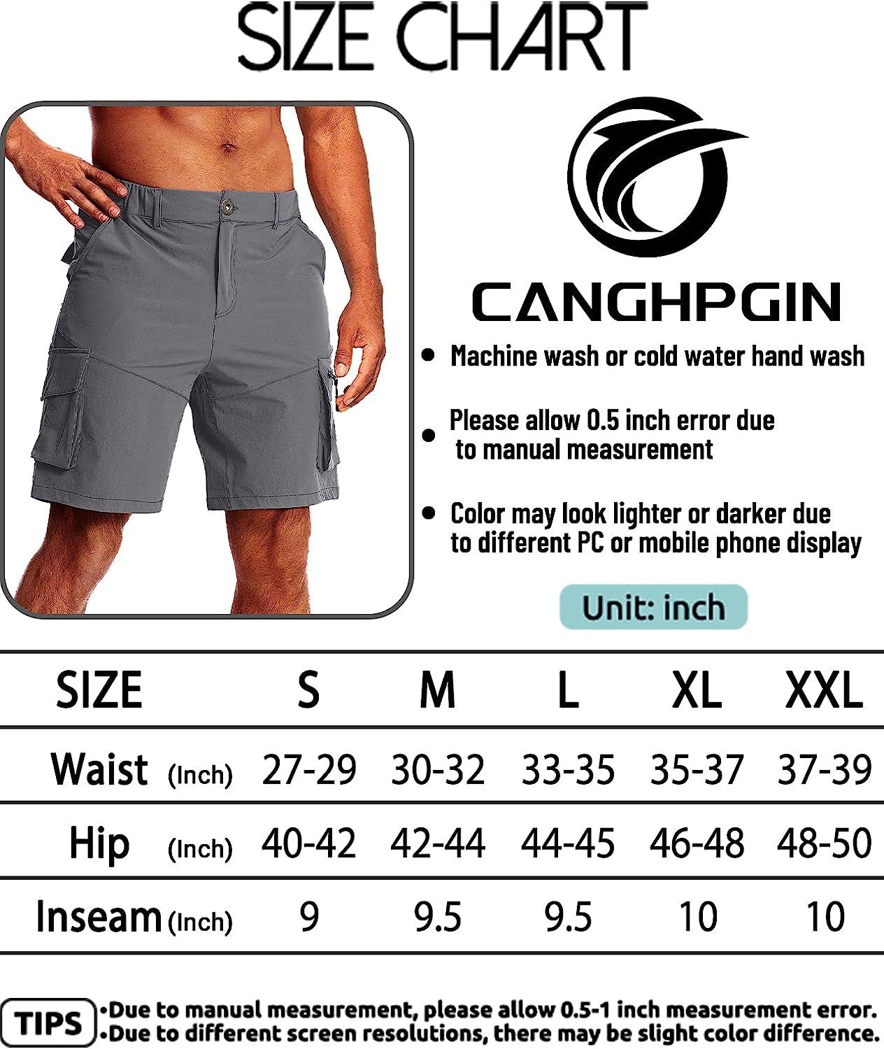 CANGHPGIN Mens Hiking Cargo Shorts Quick Dry Stretch Golf Shorts