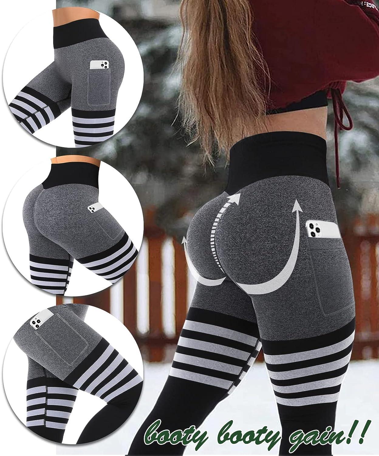 Tylarcer Workout Leggings for Women Seamless Scrunch High Waisted Butt  Lifting Tights Tummy Control Yoga Pants #461-grey Small