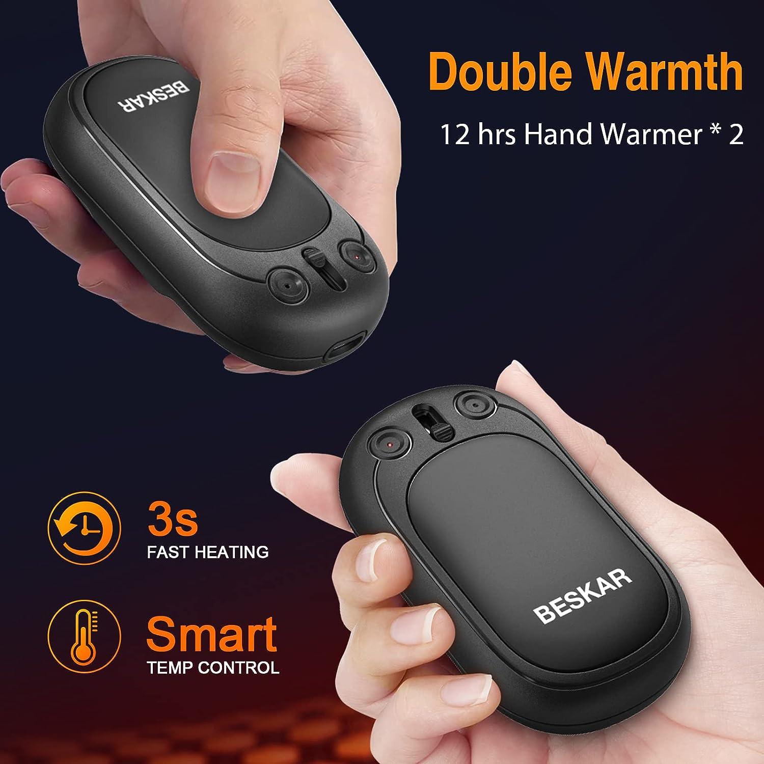 2 Pack Hand Warmers Rechargeable, Electric Hand Warmer Reusable,Usb  Handwarmers