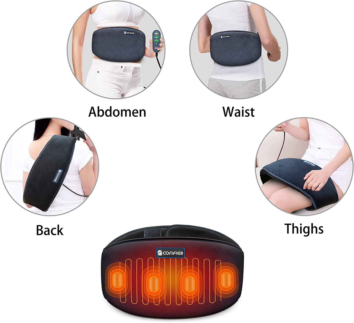 COMFIER Heating Pad for Back Pain,Heat Belly Wrap Belt with Vibration  Massage, Fast Heating Pads with Auto Shut Off, for Lumbar, Abdominal, Leg  Cramps