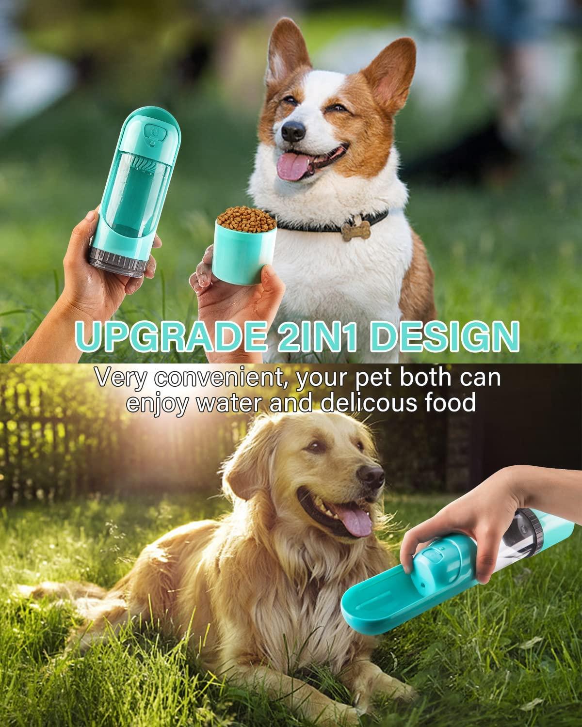 Dog Water Bottle, Multifunctional Dog Water Cup, Portable Drinking Bottle  For Dogs And Cats, Pet Travel Water Drink Bottle, 300 ML Water Cup(With  Filter) 