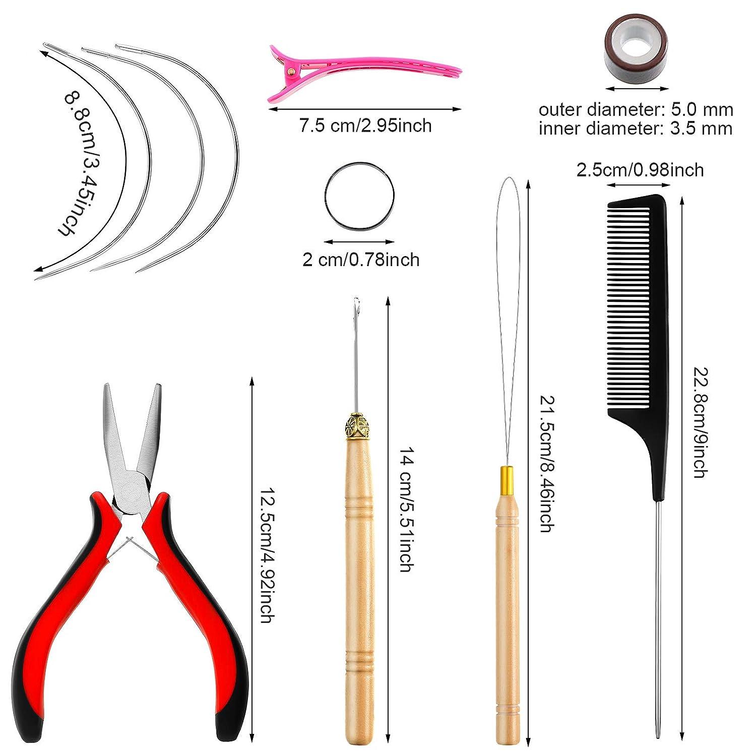 Hair Extension Tools Kit 600 Silicone Lined Micro Rings Micro Ring