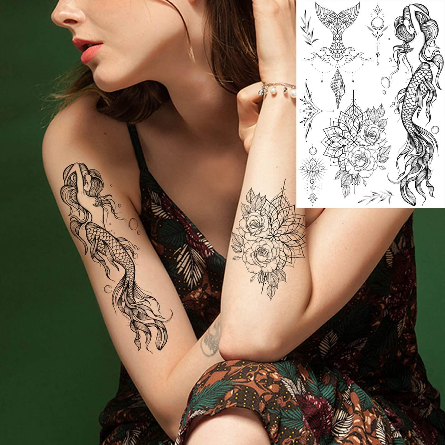 Tattoosday (A Tattoo Blog): Jasmine With Beautiful Flowers and Designs (at  the Mermaid Parade)