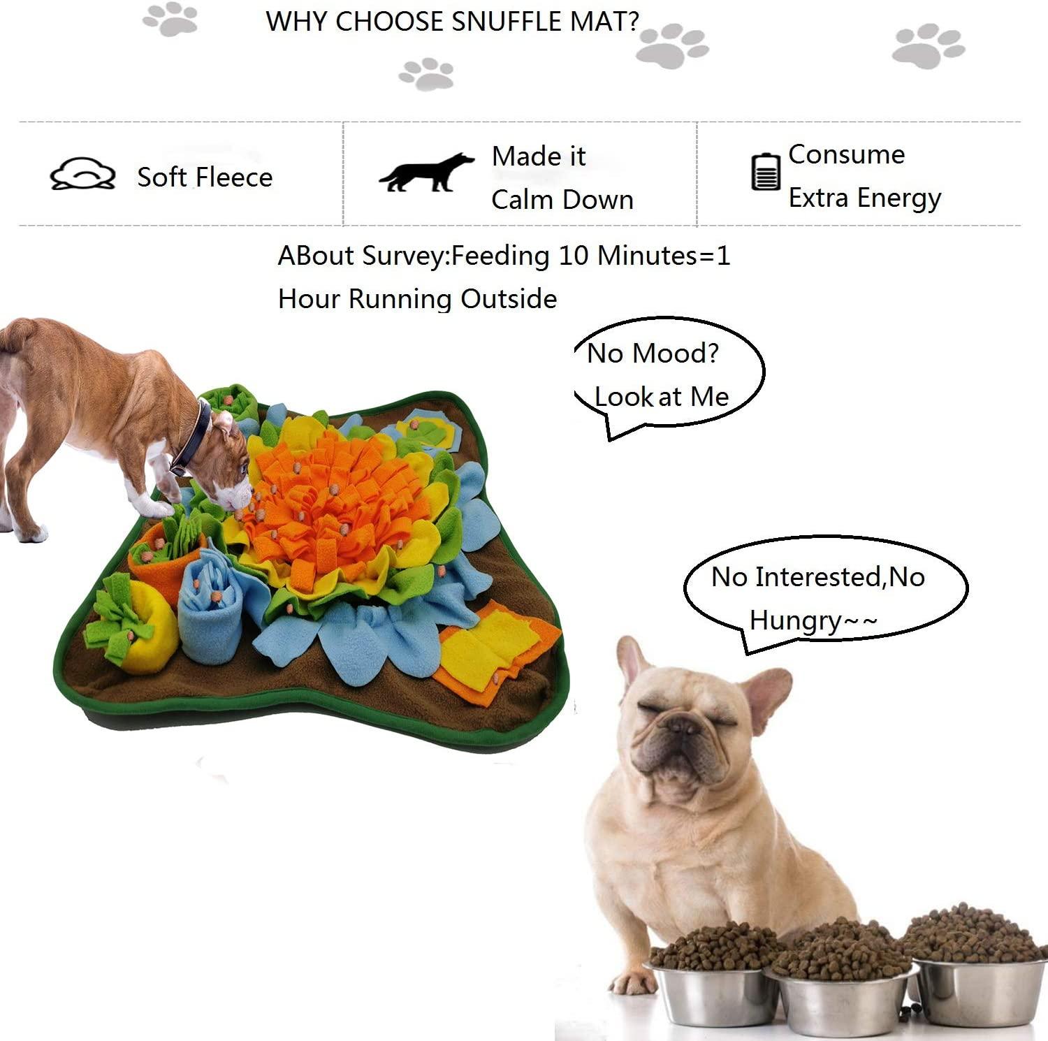Pet Snuffle Mat for Dogs Sniff Mat Nosework Feeding Mat Slow Feeder  Interactive Dog Puzzle Toys for Training and Stress Relief Encourages  Natural Foraging Skills 