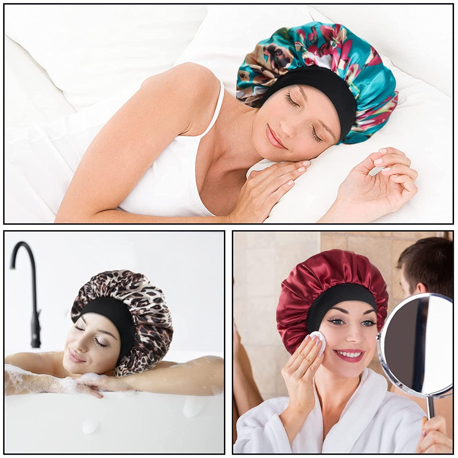 Satin Bonnet Silk Bonnet for Curly Hair Sleep Cap for Women Satin