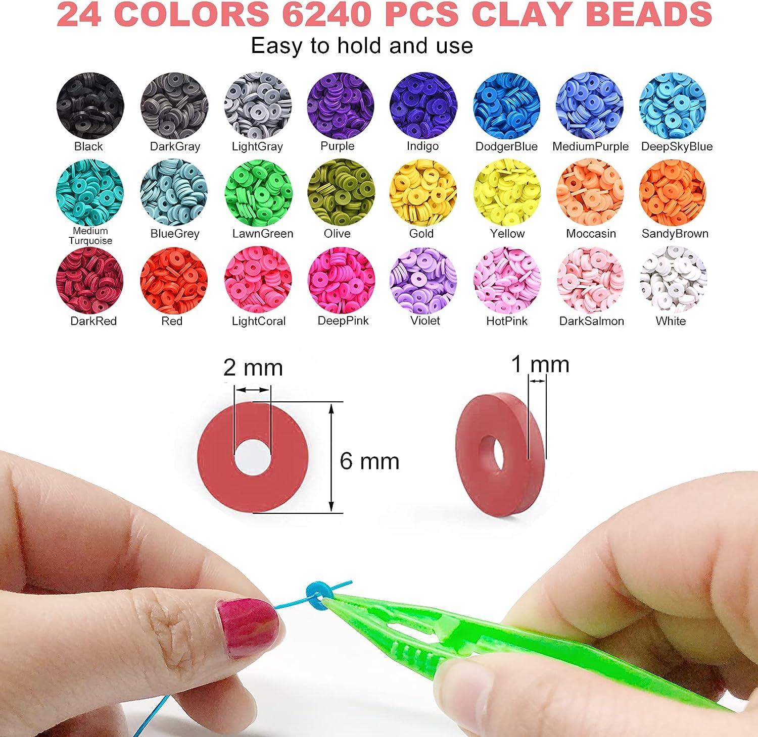 Redtwo 5100 Clay Beads Bracelet Making Kit, Flat Preppy Beads for  Friendship Jewelry Making,Polymer Heishi Beads with Charms Gifts for Teen  Girls Crafts for Girls Ages 8-12 : : Home