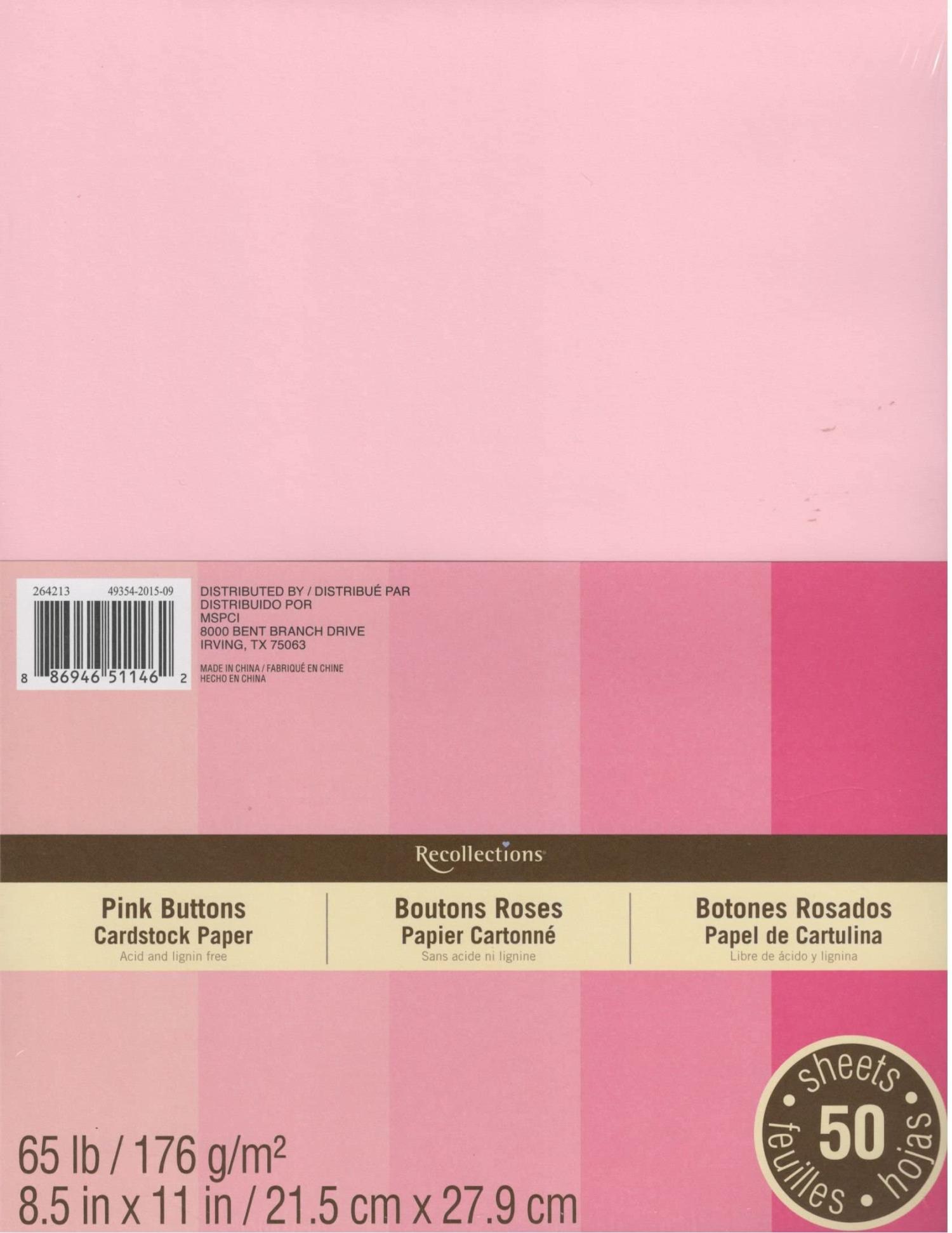 Recollections Cardstock Paper 8 1/2 x 11 Primary Colors - 50 Sheets