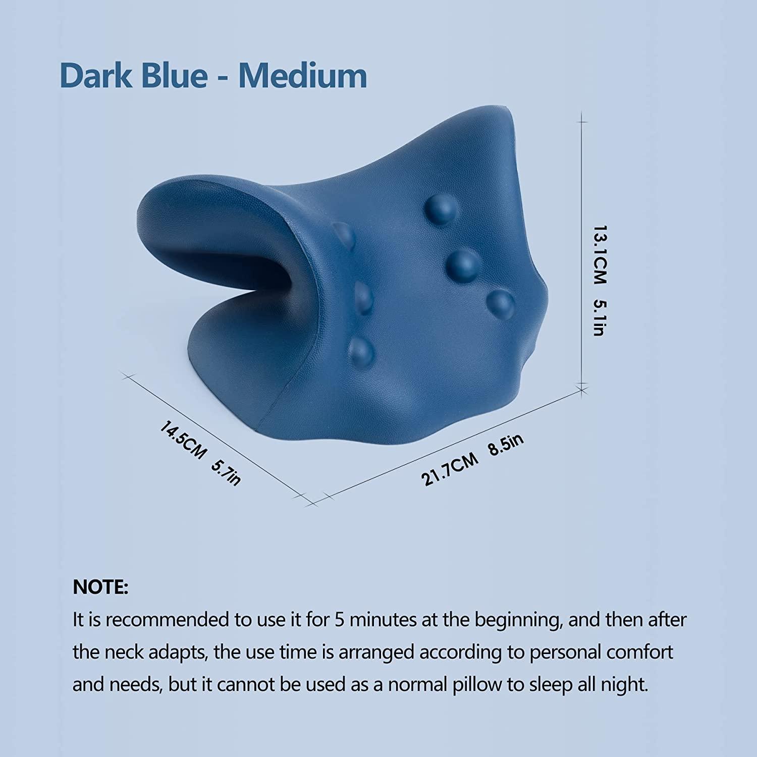 Neck and Shoulder Relaxer, Neck Stretcher for Neck Pain Relief, Cervical  Traction Device for TMJ Pain Relief and Cervical Spine Alignment,  Chiropractic Pillow Neck Stretcher, Blue 