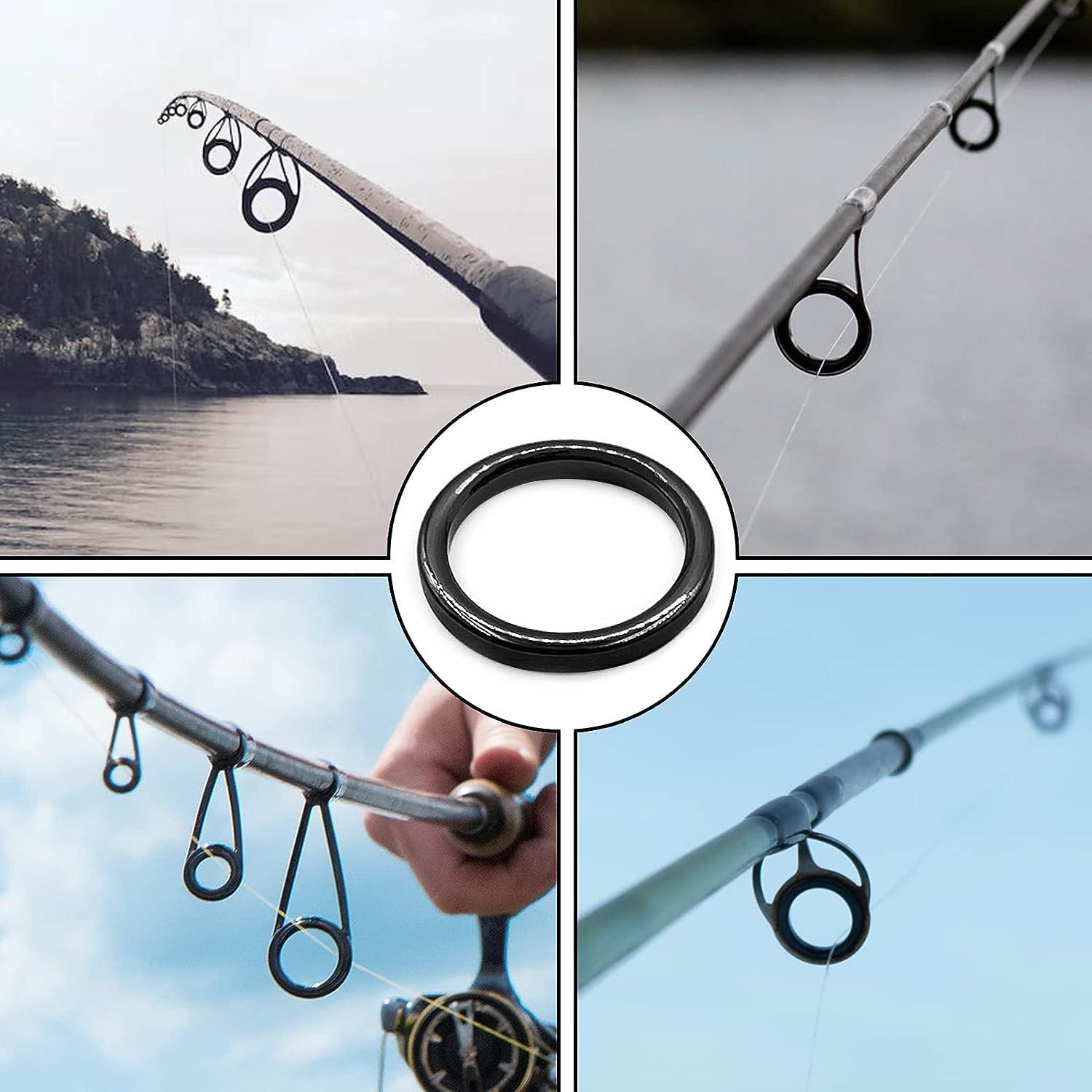 Fishing Rod Tip Repair Kit, Anti Tangled Fishing Rod Guides Set 5 Sizes  10pcs Stainless Steel Frame For Seawater