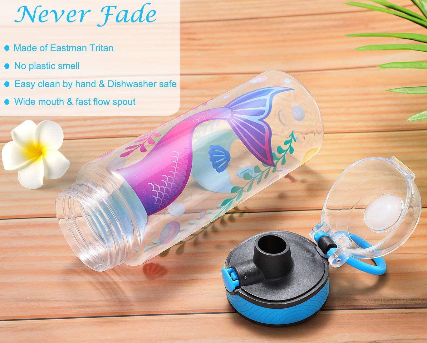 Cute Water Bottle for School Kids Girls, BPA FREE Tritan & Leak