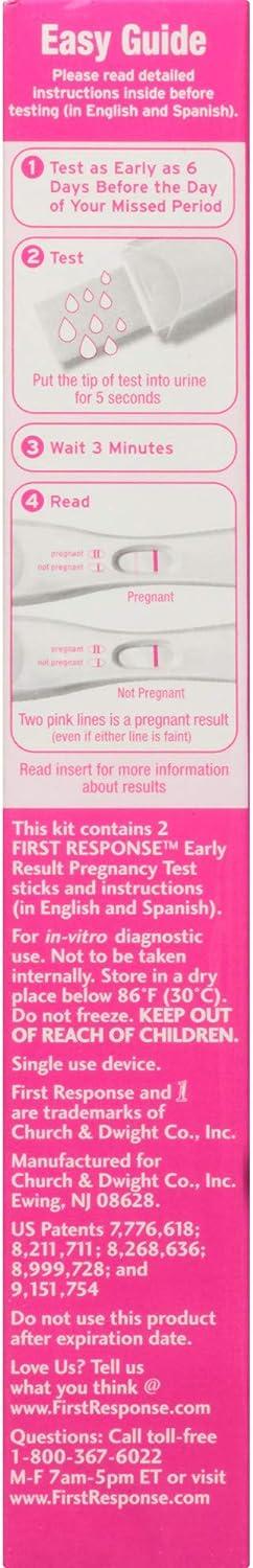 First Response Early Result Pregnancy Test, 3 Count(Pack of 1)(Packaging &  Test Design May Vary)