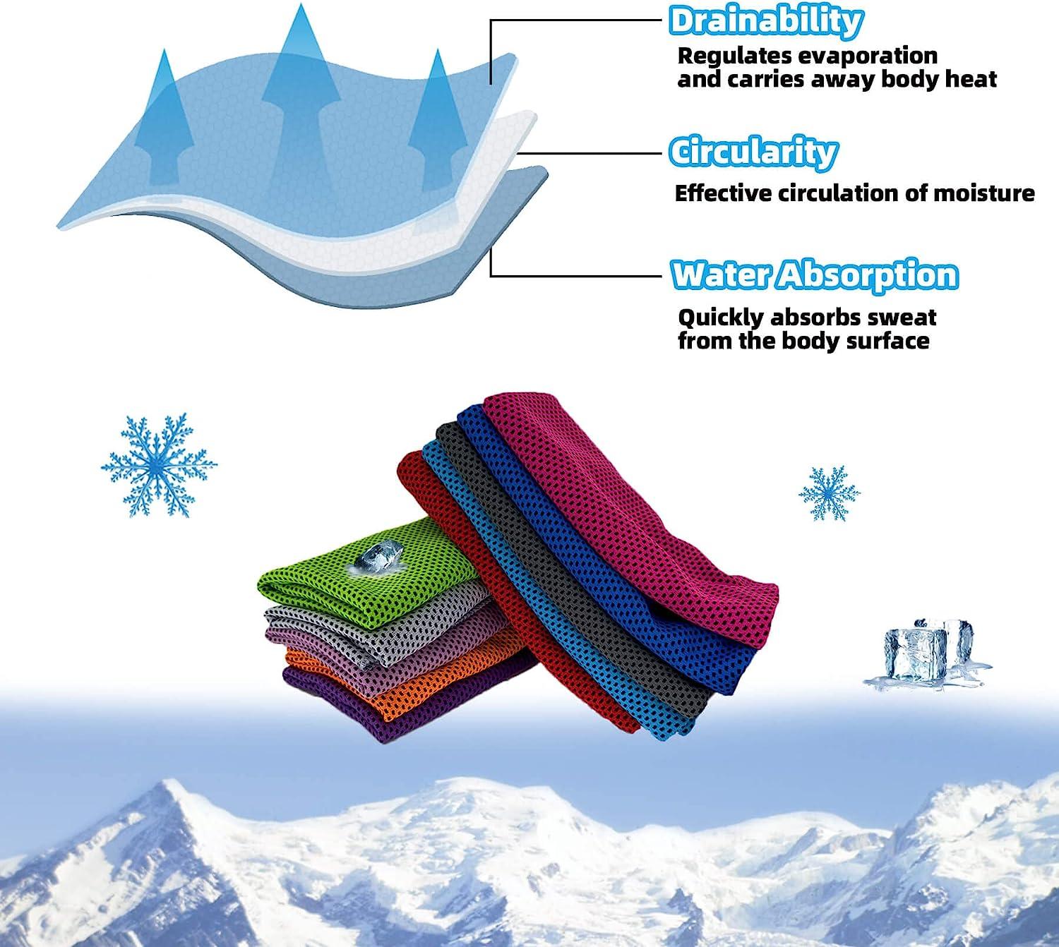 Fast Drying Ice Sports Towels Sweat Wiping Towel Cooling Fabric