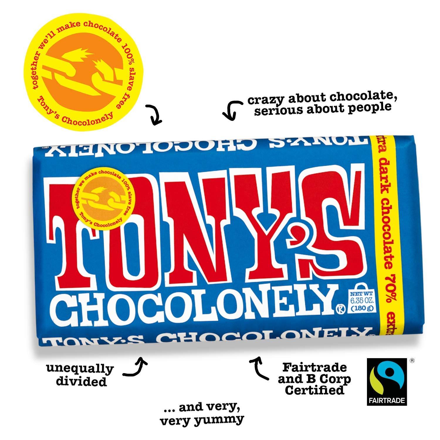Buy our Dark Chocolate 70% big bar 6.35 oz - Tony's Chocolonely