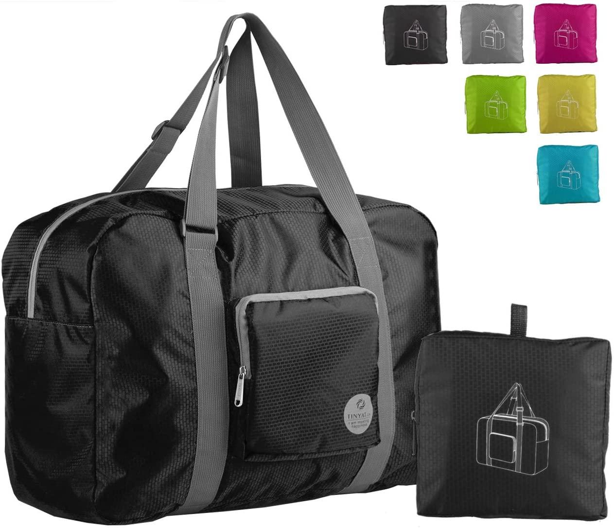 Travelon Triplogic Foldable Travel Duffel Luggage Sports Gym Carry-On Bag  Black