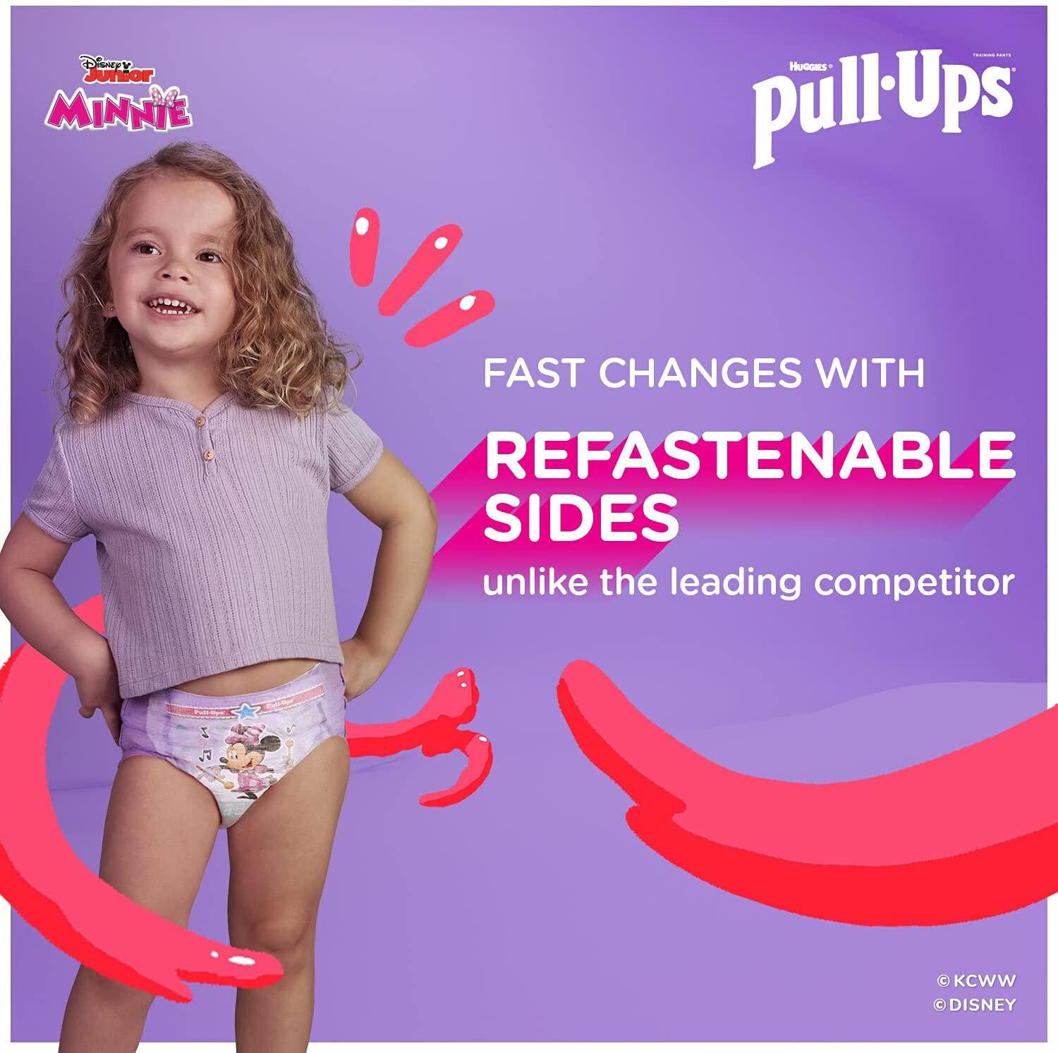  Pull-Ups Girls' Nighttime Potty Training Pants, Training  Underwear, 3T-4T (32-40 lbs), 60 Ct : Baby