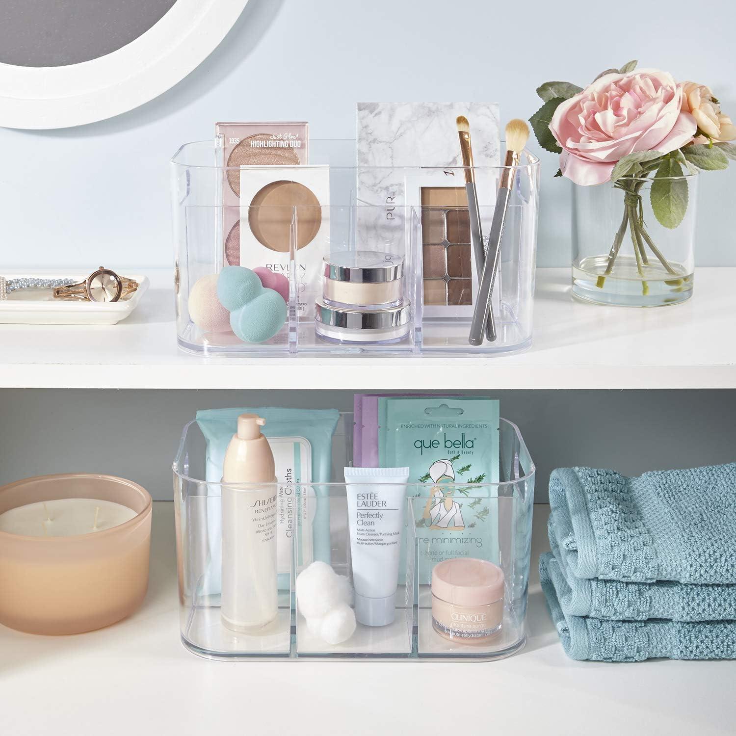STORi Bliss 12x 8 Open Compartment Clear Plastic Organizer | Rectangular  Makeup & Vanity Container & Pantry Storage Bin with Pass-Through Handles 