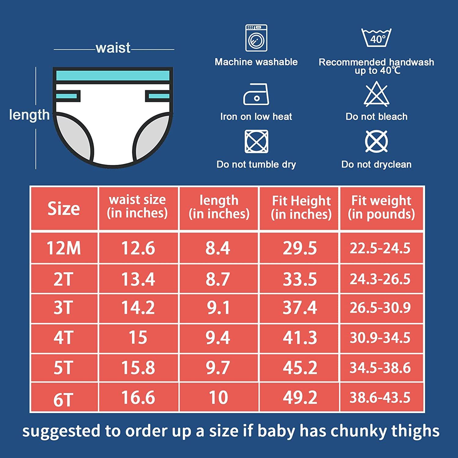MooMoo Baby 8 Packs Potty Training Pants Cotton Absorbent Training Underwear  for Toddler Baby Gir 3T, Flower, 3 Years : Buy Online at Best Price in KSA  - Souq is now : Baby Products