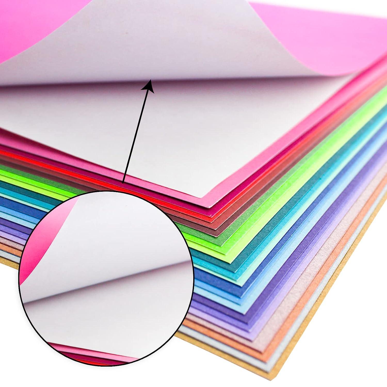 KYMY 60 pcs Colored Round Cardstock Paper, 10 Assorted Colors