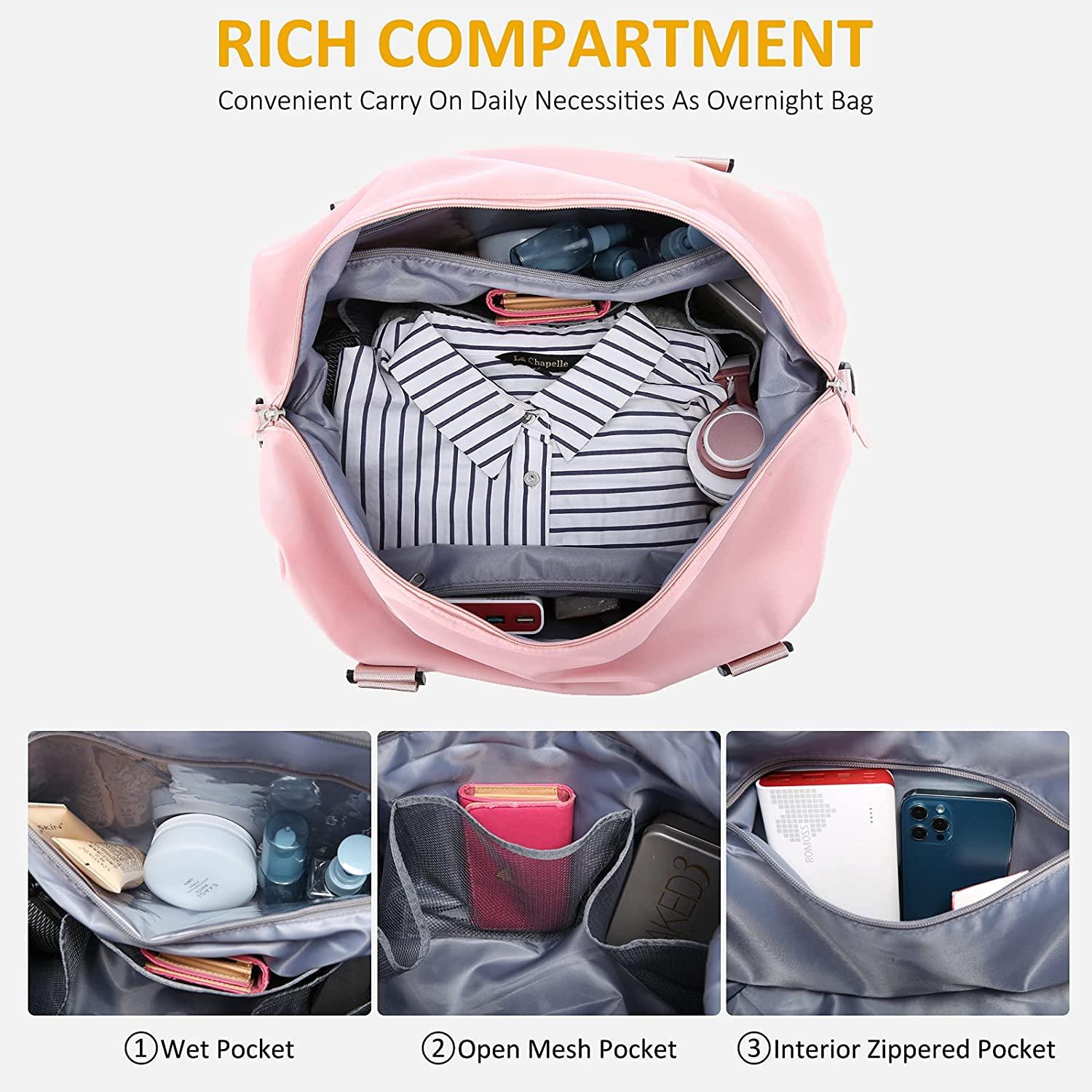 Tracebbg 50L Cute Duffle Bag Women Travel - Weekender Bag for Women Travel  - Hospital Bag for Labor and Delivery - Overnight Bag with Shoe