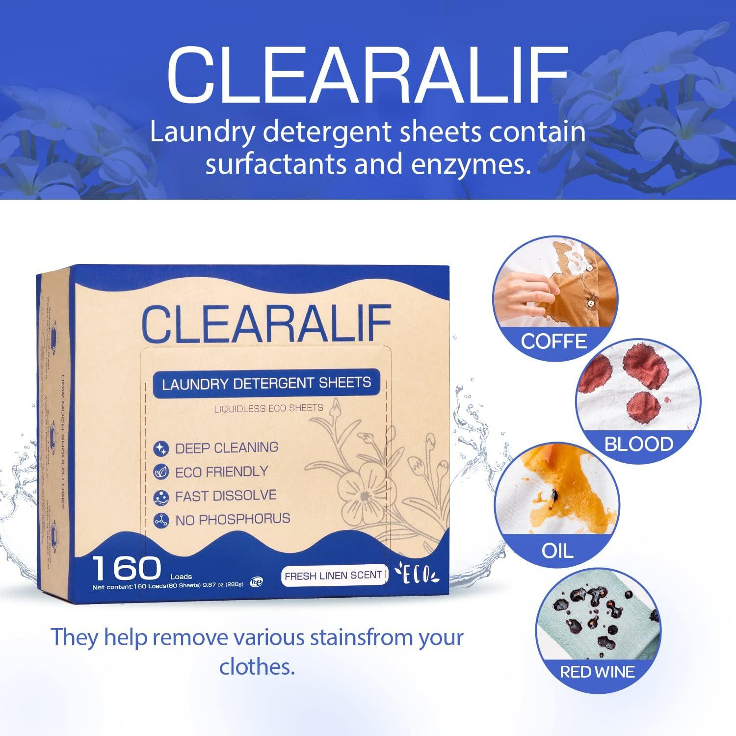 Laundry Detergent Sheets, 200 Loads Fresh Linen Scent Hypoallergenic  Eco-Friendl