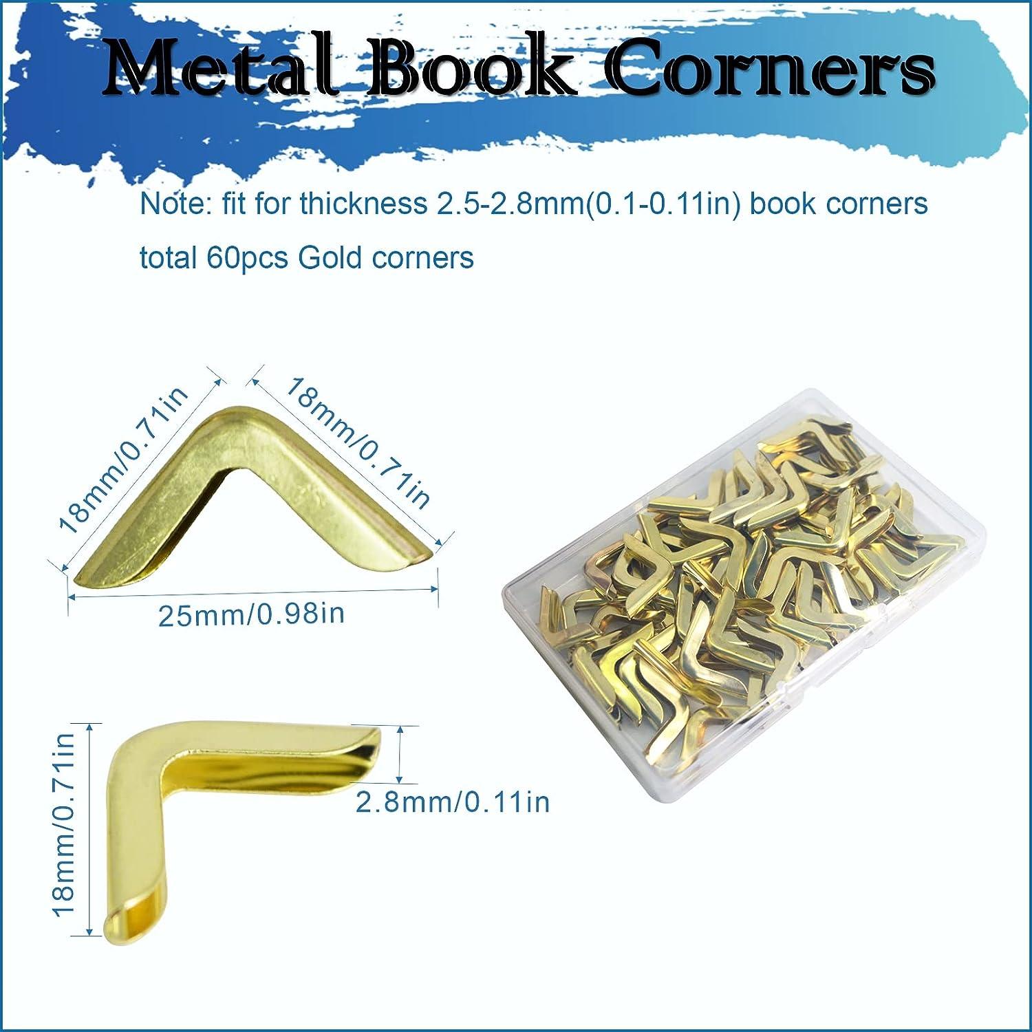 30Pcs Book Corner Protectors Metal Book Corners Book Page Corner
