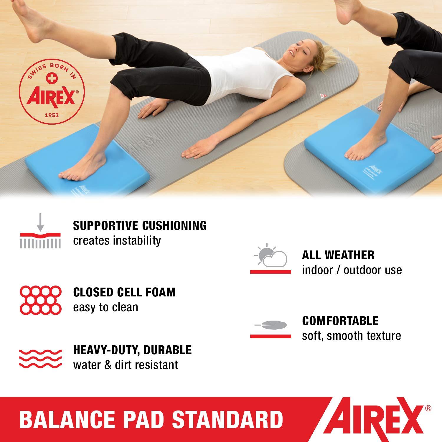  AIREX Balance Pad Basic – Stability Trainer for Balance,  Stretching, Physical Therapy, Exercise, Mobility, Rehabilitation and Core  Training Non-Slip Closed Cell Foam Premium Balance Pad, Blue, (30-1907) :  Sports & Outdoors