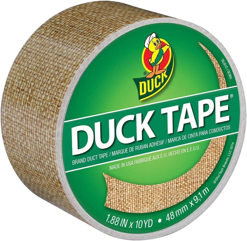 Duck Brand 283713_C Duck Printed Duct Tape, 6-Roll, Burlap, 6 Rolls Burlap  6-Roll