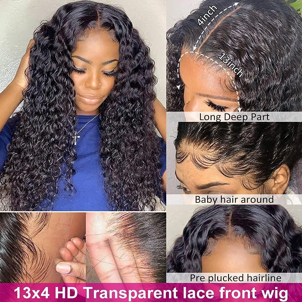  30inch Curly HD Lace Wigs 180 Density HD Transparent
