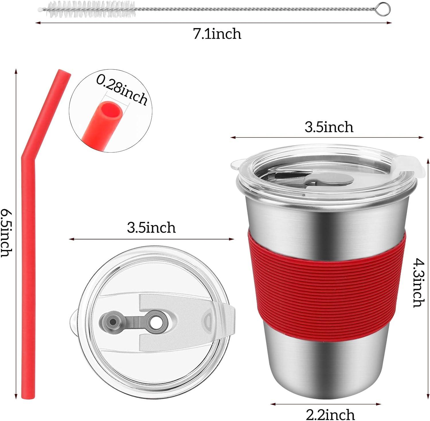 Kids Tumblers with Lids and Straws 6 Pack 12oz Spill Proof Cups for Kids  Stainless Steel Toddler Cups Unbreakable Water Drinking Glasses BPA-Free  Reusable Metal Sippy Mug for Children Adult Outdoor