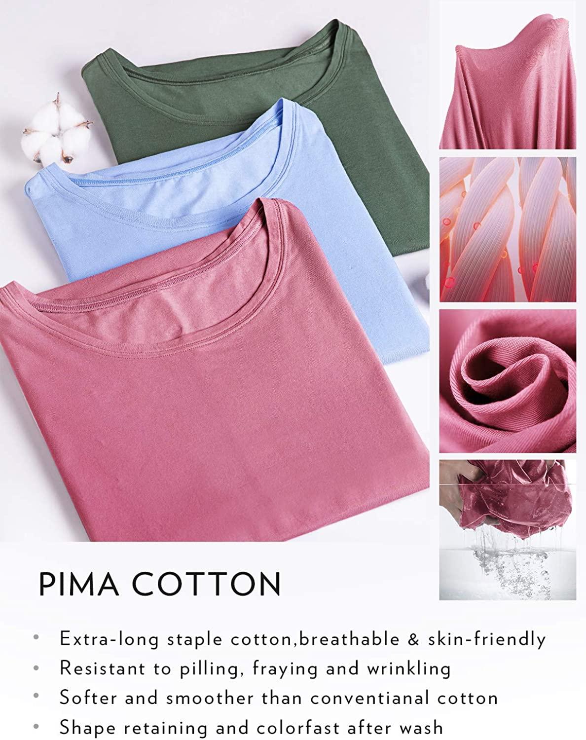 CRZ YOGA Pima Cotton Women's Hip-Length Tank Top High Neck Yoga Gym Shirts