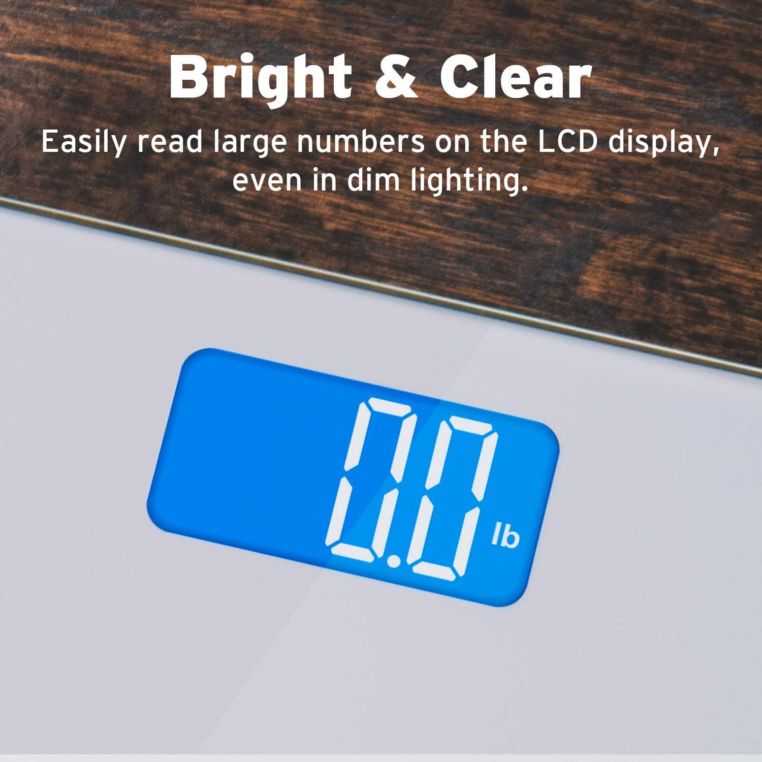 Etekcity Digital Body Weight Bathroom Scale, Large Blue LCD
