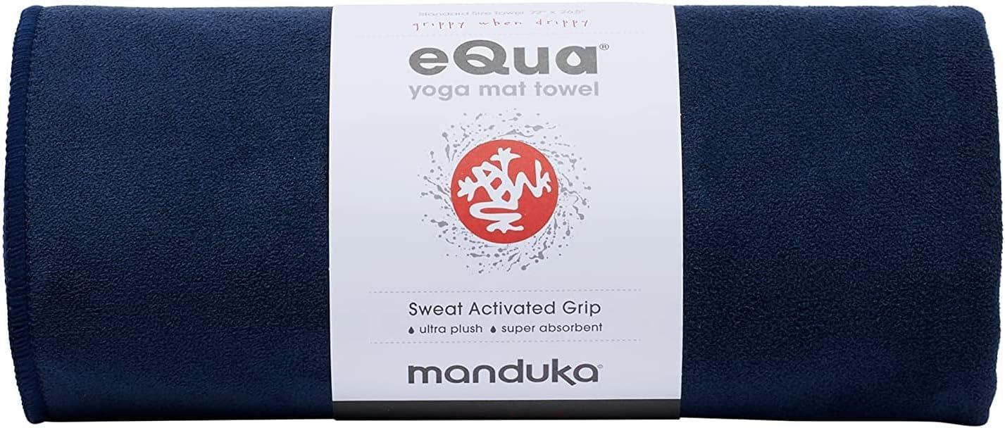 Manduka eQua Yoga Mat Towel, Absorbent, Quick Drying, Non-Slip for