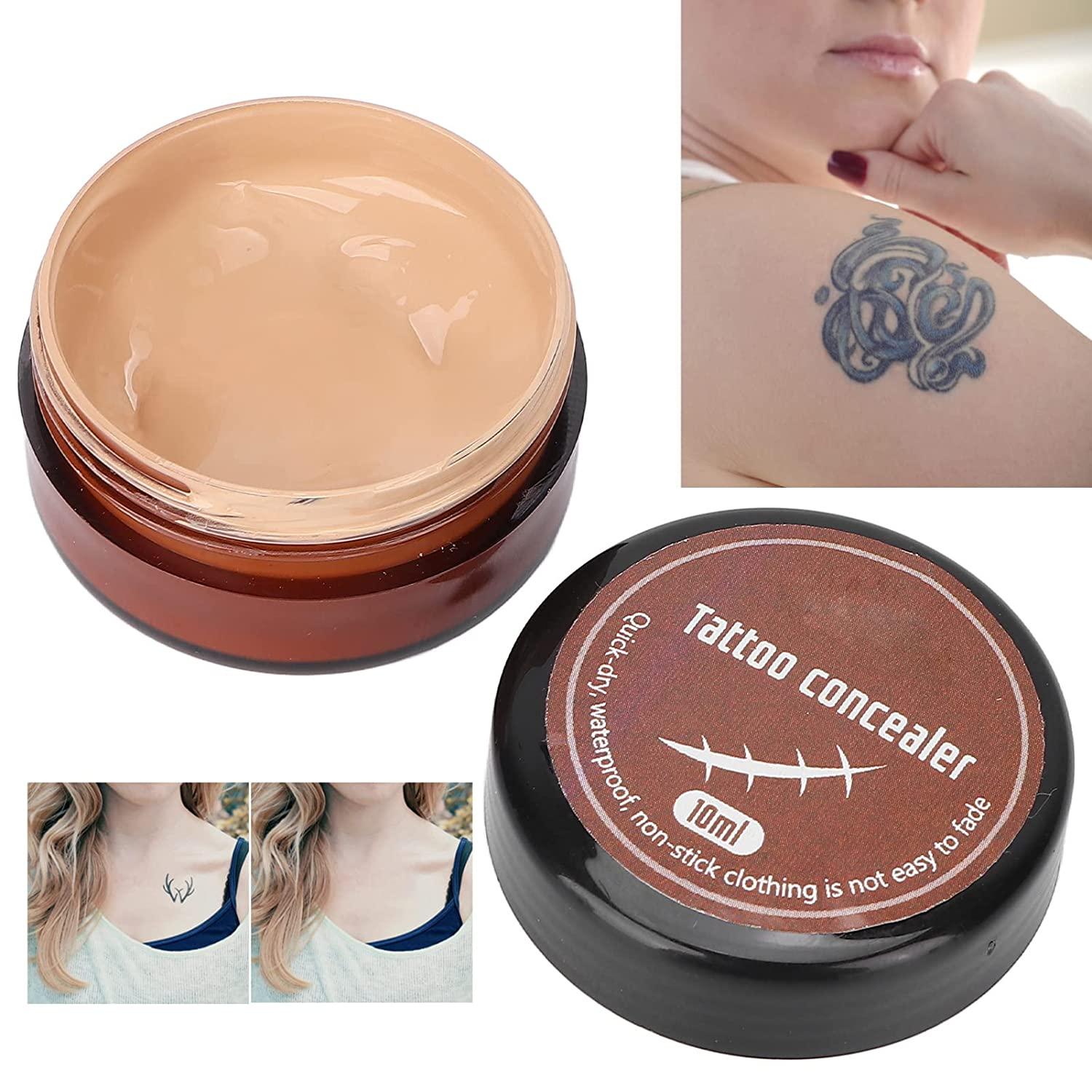 Tattoo Concealer, Waterproof Skin Marks Freckles Scars Cover Concealers Tattoo Cover Makeup Hiding Spots Birthmarks Concealer Makeup Cover Cream Up Cream for Men Women on Body 10ml Beige 64 (