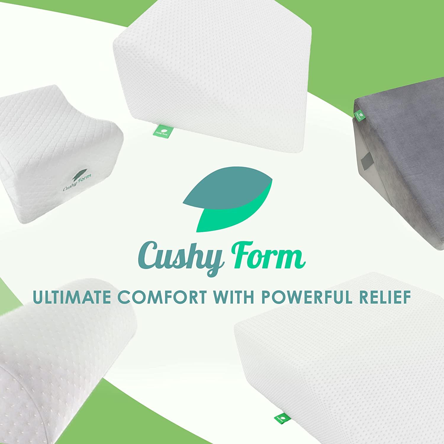 Cushy Form Knee Pillow for Side Sleepers - Standard Orthopedic Wedge Leg  Pillow