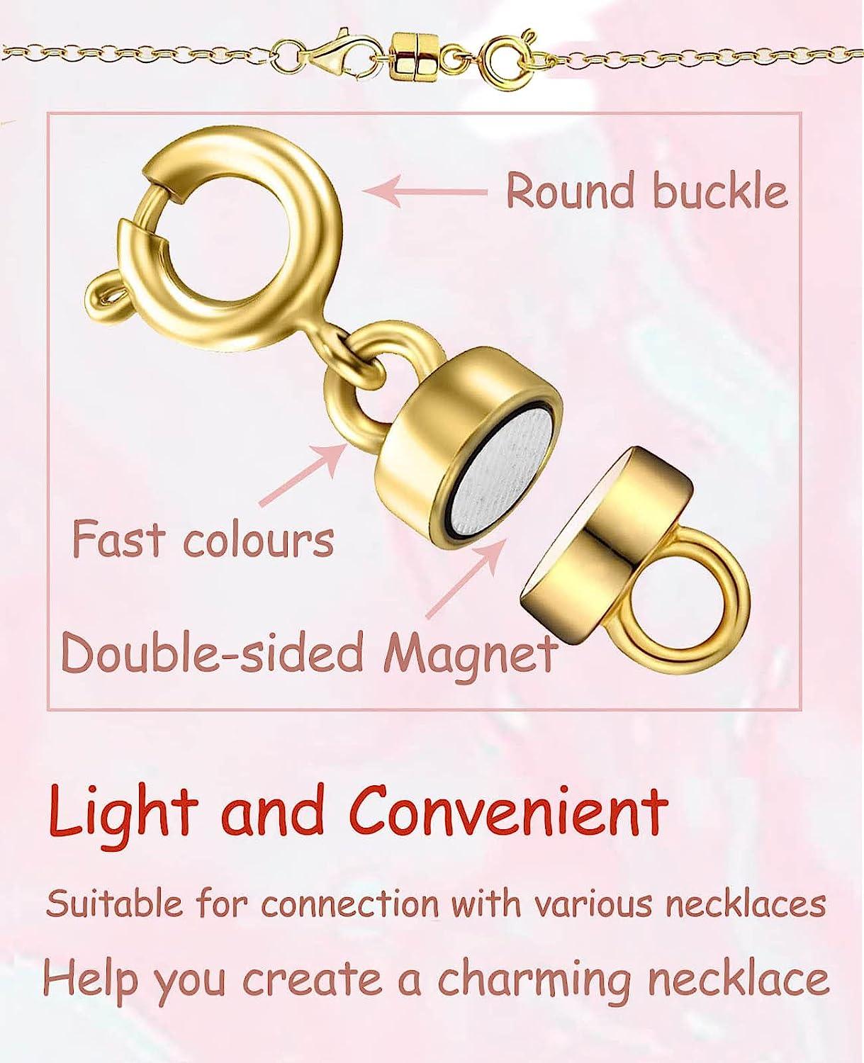  KINBOM 2pcs Necklace Layering Clasps, Magnetic