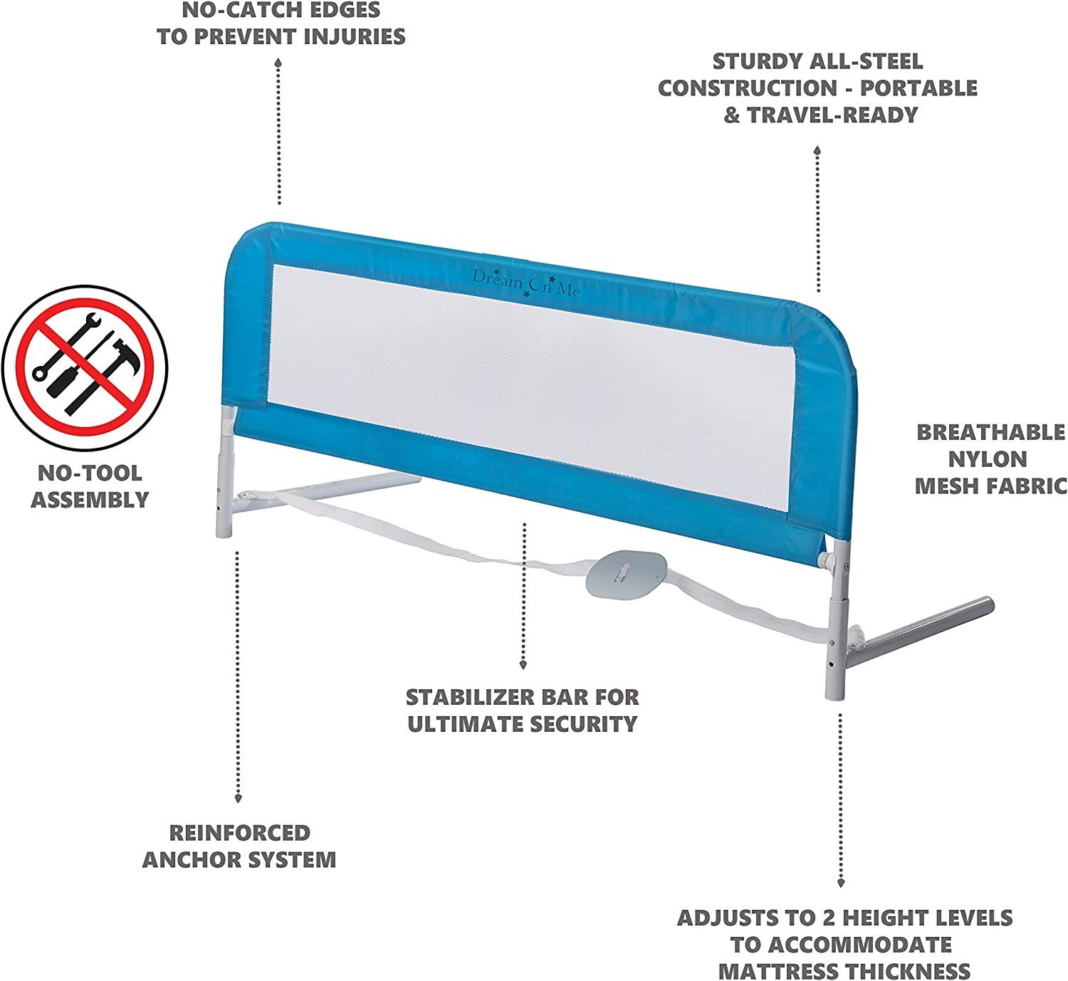 Dream On Me BLUE Deluxe Bed Rail SEE DESCRIPTION AND PICTURES