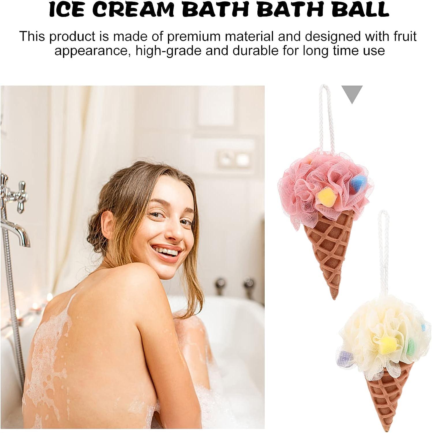 Ice Cream Shower Body Sponge Body Loofah Shower Scrubber Kids Bath
