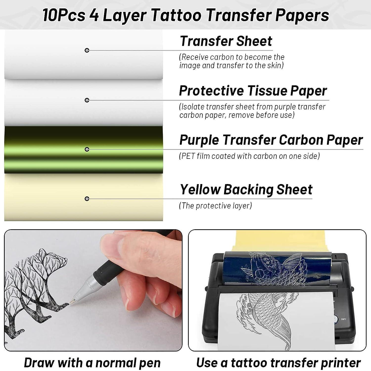 8pcs Tattoo Practice Skin with 15pcs Tattoo Transfer Paper - Gakonp Double  Sides 1MM Thick Soft Silicone Thin Fake Skin Tattoo Tracing Paper Kit for  Tattoo Beginners Artists 8pcs+15pcs