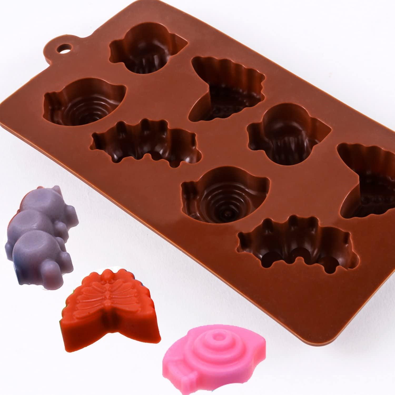 STARUBY Silicone Molds Non-stick Chocolate Candy Mold,Soap Molds,Silicone  Baking mold Making Kit, Set of 3 Forest Theme with Different Shapes