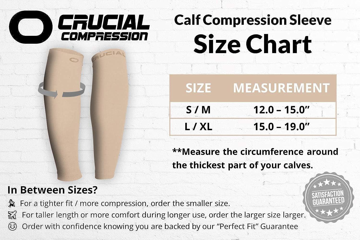 Calf Compression Sleeve for Men & Women (20-30mmHg) - Best Calf