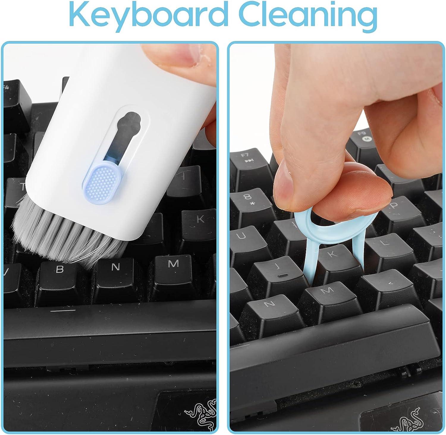 Blue/pink 7-in-1 Electronics Cleaner Kit - Keyboard Cleaner Kit, Portable Multifunctional  Cleaning Tool For Pc Monitor/earbud/cell Phone/laptop/comput