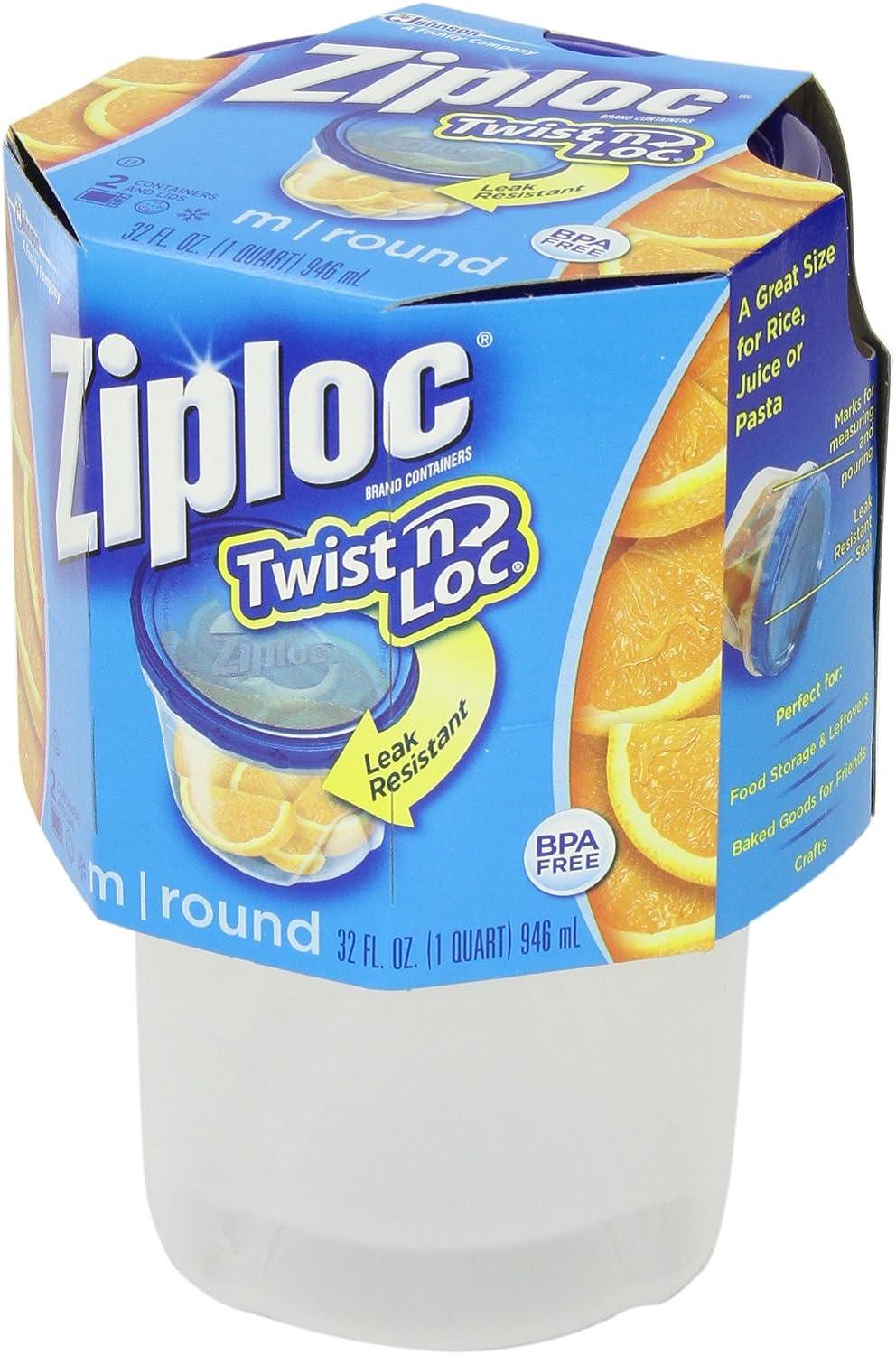 Ziploc Twist 'N Loc Round Food Storage Containers Medium (pack of 2), Delivery Near You