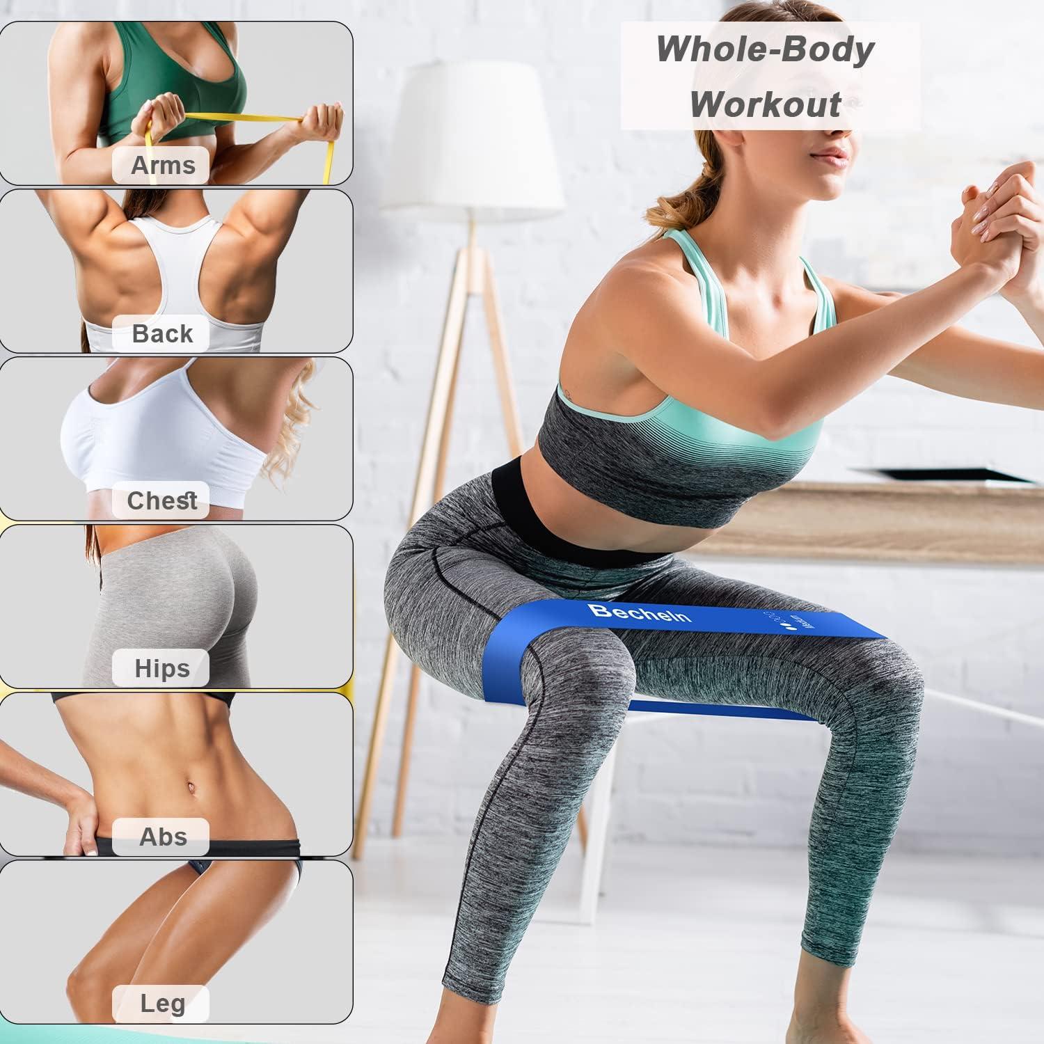 5PCS Resistance Bands Exercise Loop Yoga Gym Workout Fitness Leg