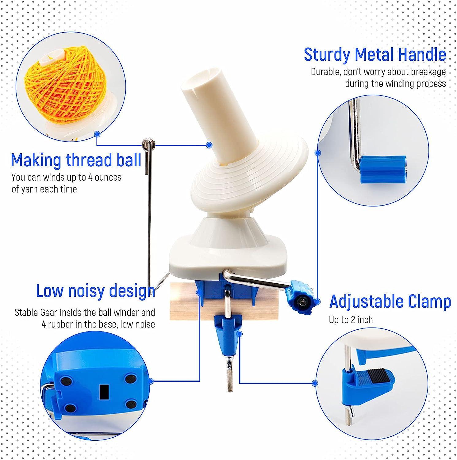 Wool Winder, Low Noise Simple Operation Lightweight Metal Plastic Yarn  Winder For School For Winding For Household