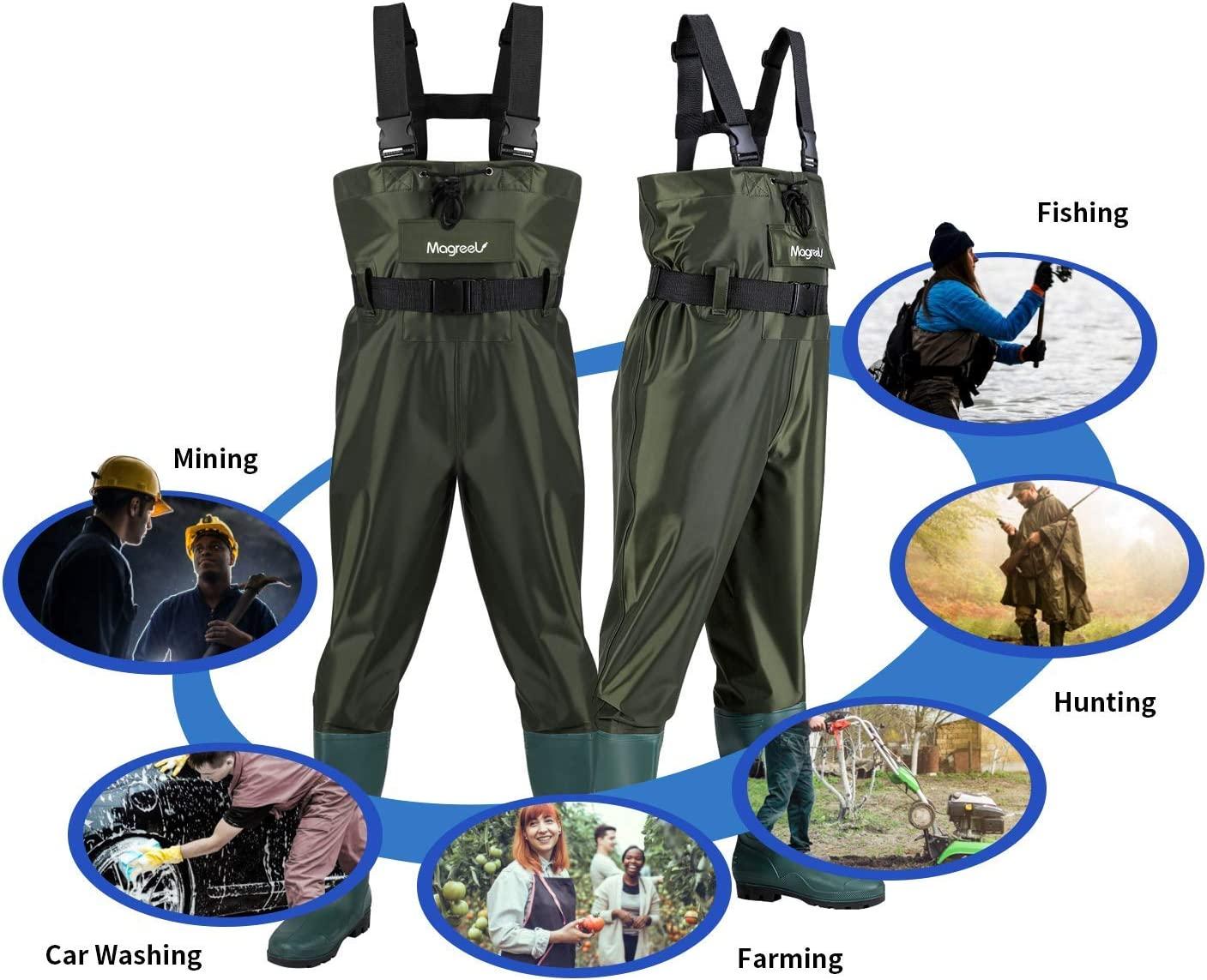 Waiters for Men Fishing Waiter with Boots Waterproof Overall Chest